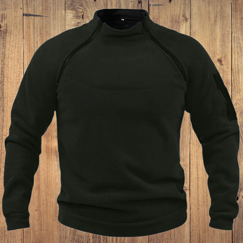 ArcticForge Men's Military Fleece Zip Pullover
