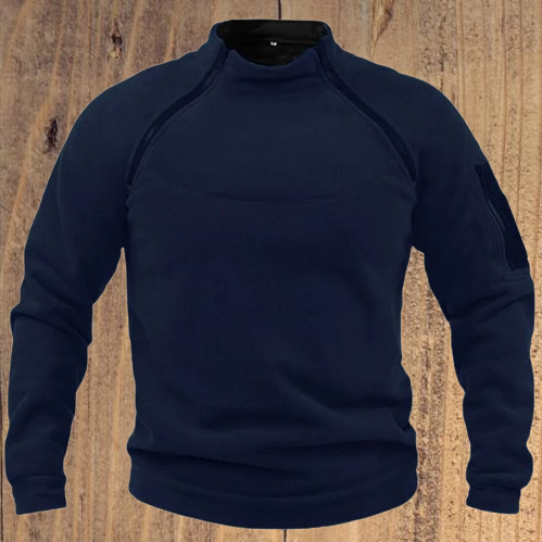 ArcticForge Men's Military Fleece Zip Pullover