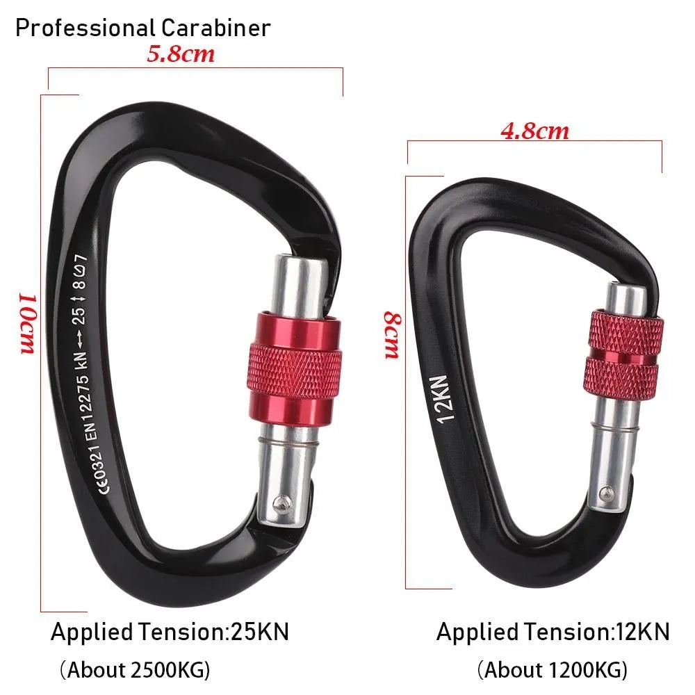 PowerGrip Pro Carabiner 12/25KN D Shape