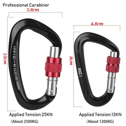 PowerGrip Pro Carabiner 12/25KN D Shape