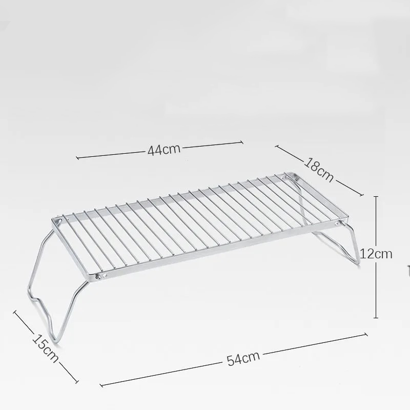 EmberCraft™ Stainless Steel Folding Campfire Grill & Gas Stove Stand